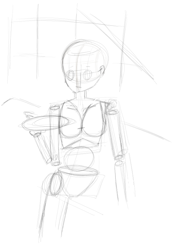 Lumine sketch developed into 3D shapes