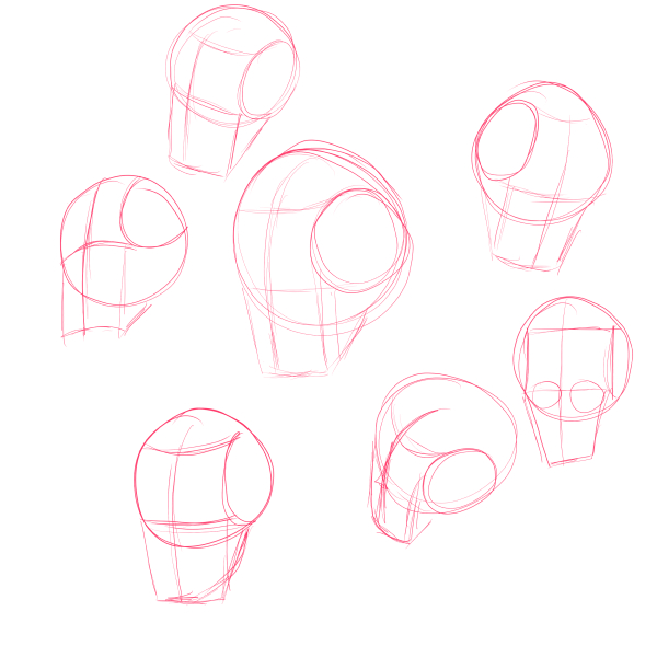 Basic head structure sketch