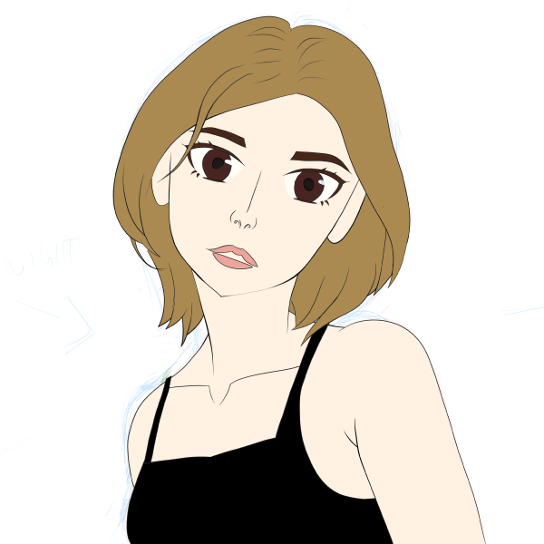 Base colors applied to anime-style character