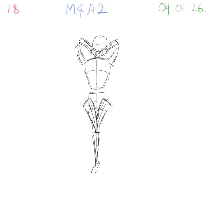 Gesture drawing practice simplifying the figure into basic 3D forms 18