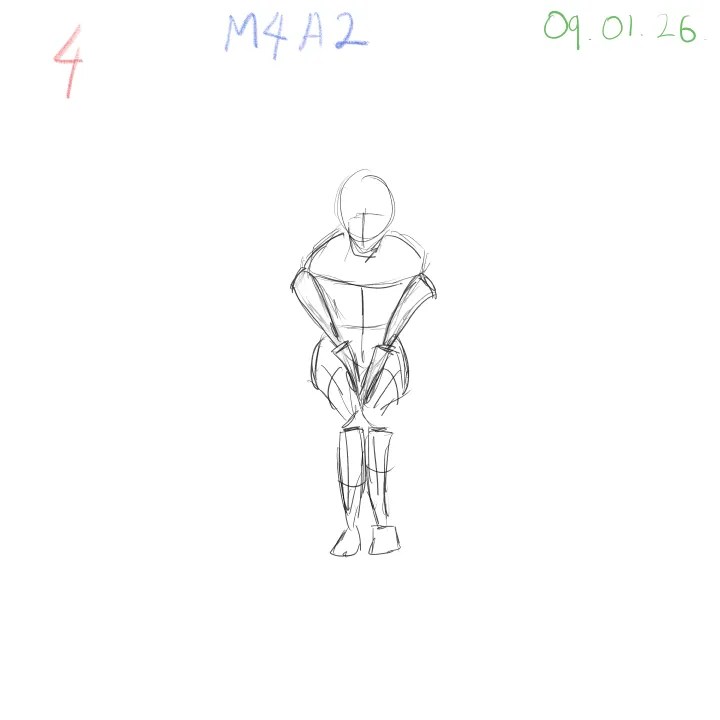 Gesture drawing practice building figure structure with basic 3D forms 4