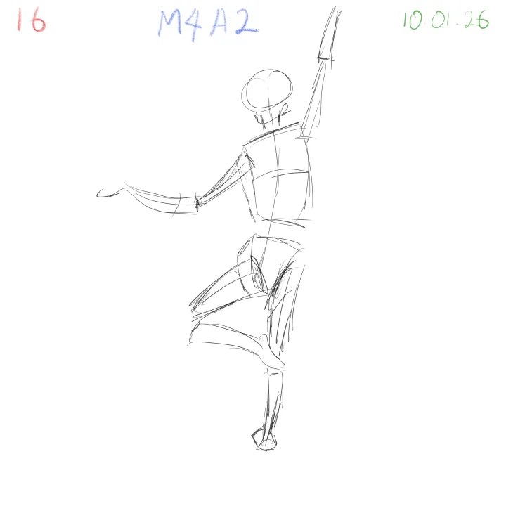 Figure gesture drawing practice strengthening spatial awareness 16