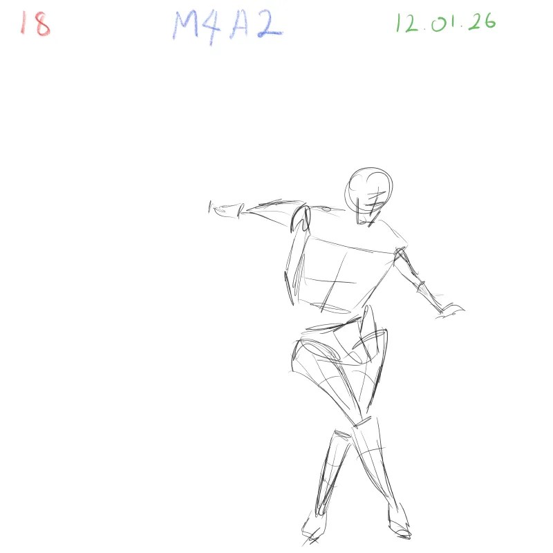 Gesture drawing practice session focusing on flow and pose storytelling