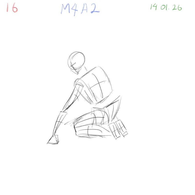 Fast gesture drawing drill practicing hands and feet in 3D shapes for better angles