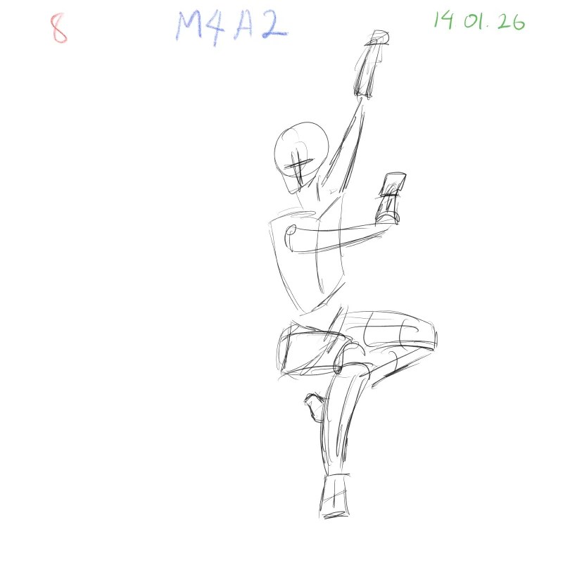 Gesture drawing practice improving 3D form thinking for hands and feet construction