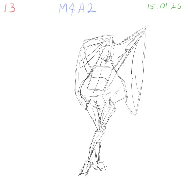 gesture drawing practice focusing on clarity and pose readability