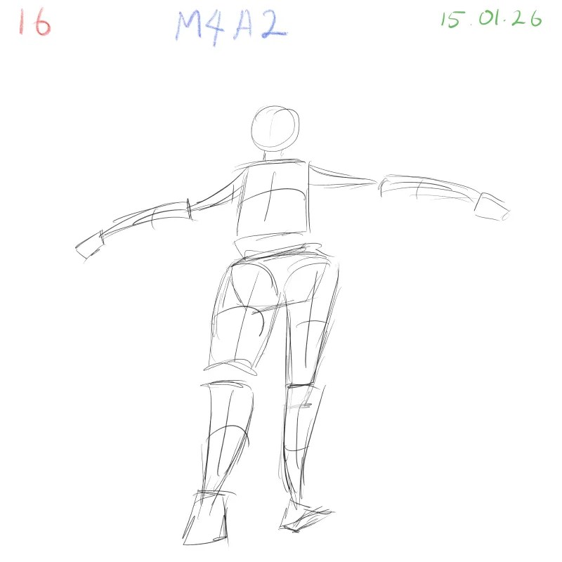 timed gesture drawing with clothing detail experiment