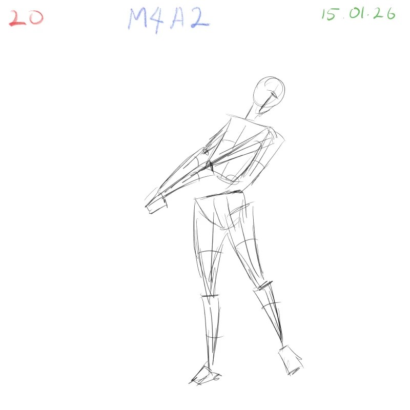 final gesture drawing of the session with readable form