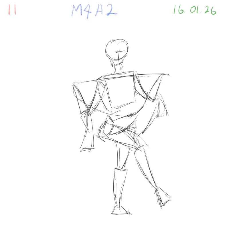 gesture drawing practice adjusting to slight pose differences
