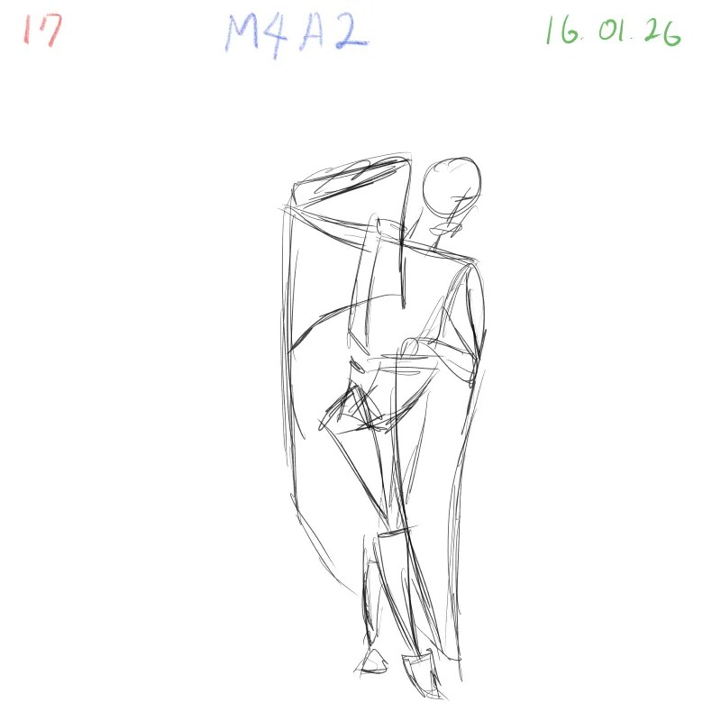 gesture drawing practice adapting to similar references