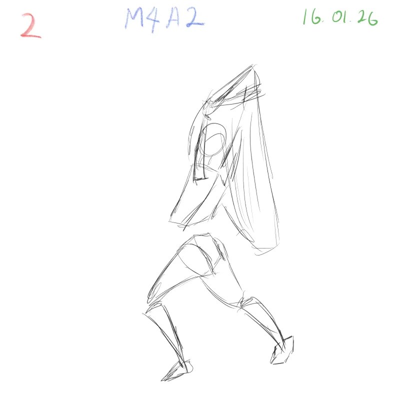 gesture drawing cloth flow study with dynamic pose and hidden body structure