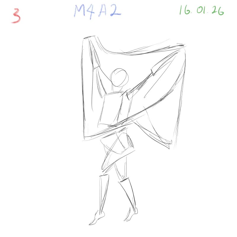 gesture drawing practice imagining body form behind fabric
