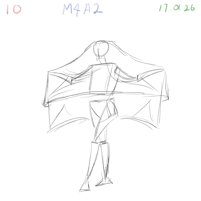 fabric-focused gesture drawing capturing movement and rhythm