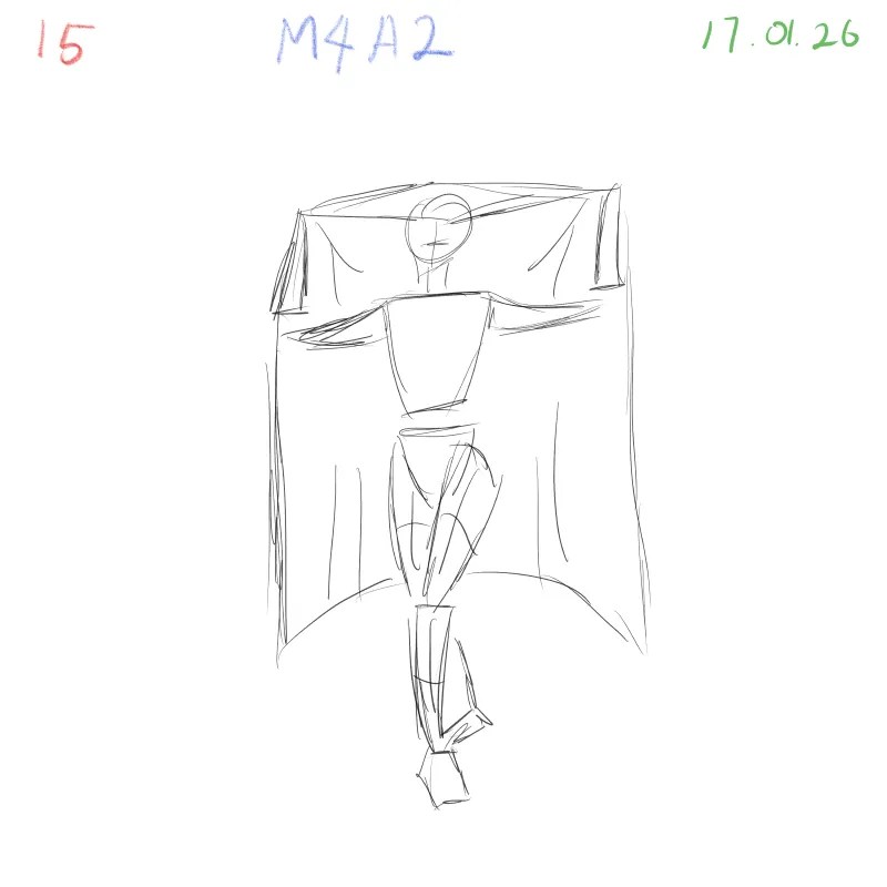 gesture sketch studying how cloth hides and suggests the pose underneath