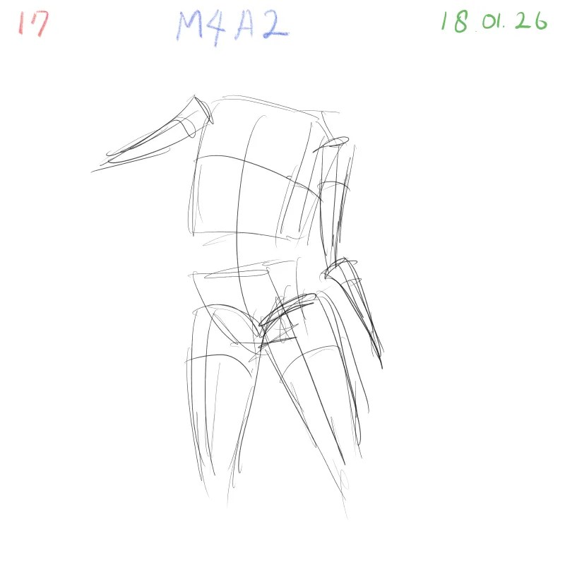 Gesture drawing practice capturing expressive movement