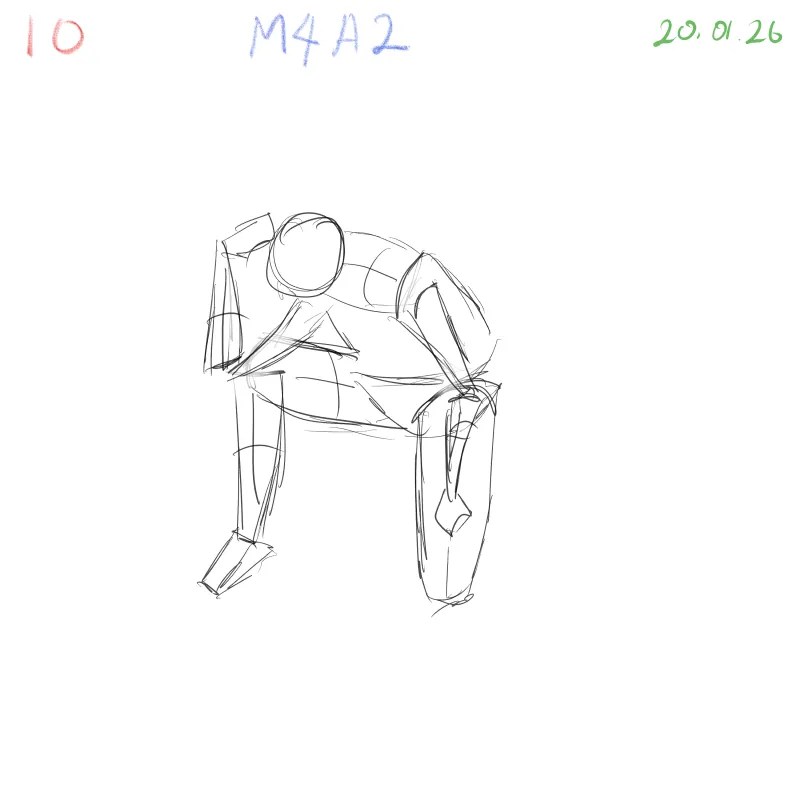 gesture drawing practice M4A2 dynamic movement study