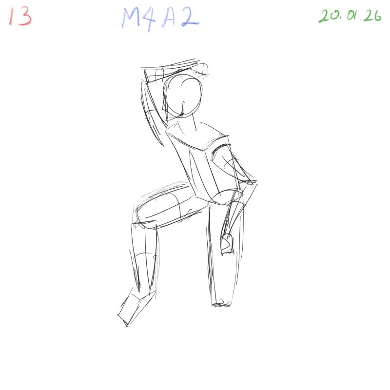 gesture drawing practice M4A2 pose rhythm study