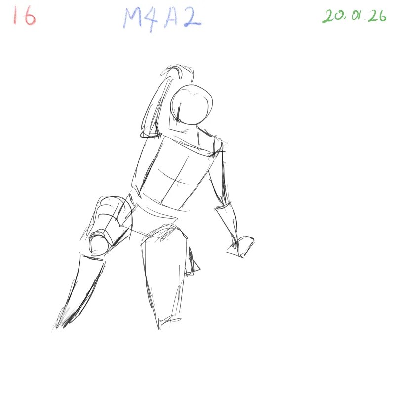 gesture drawing practice M4A2 lower body focus sketch