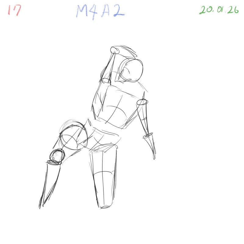 gesture drawing practice M4A2 fast anatomy study