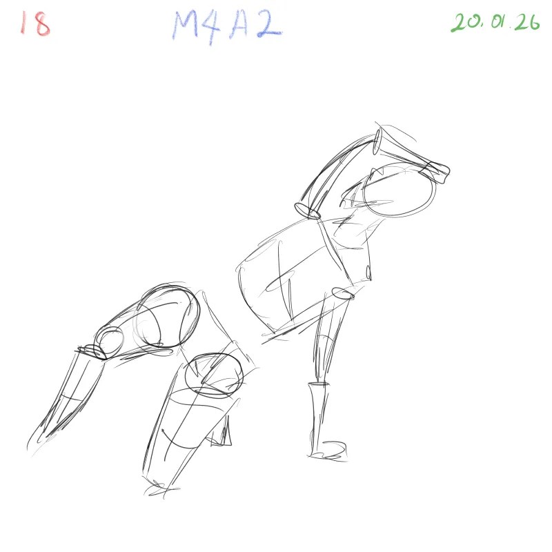 gesture drawing practice M4A2 dynamic line of action