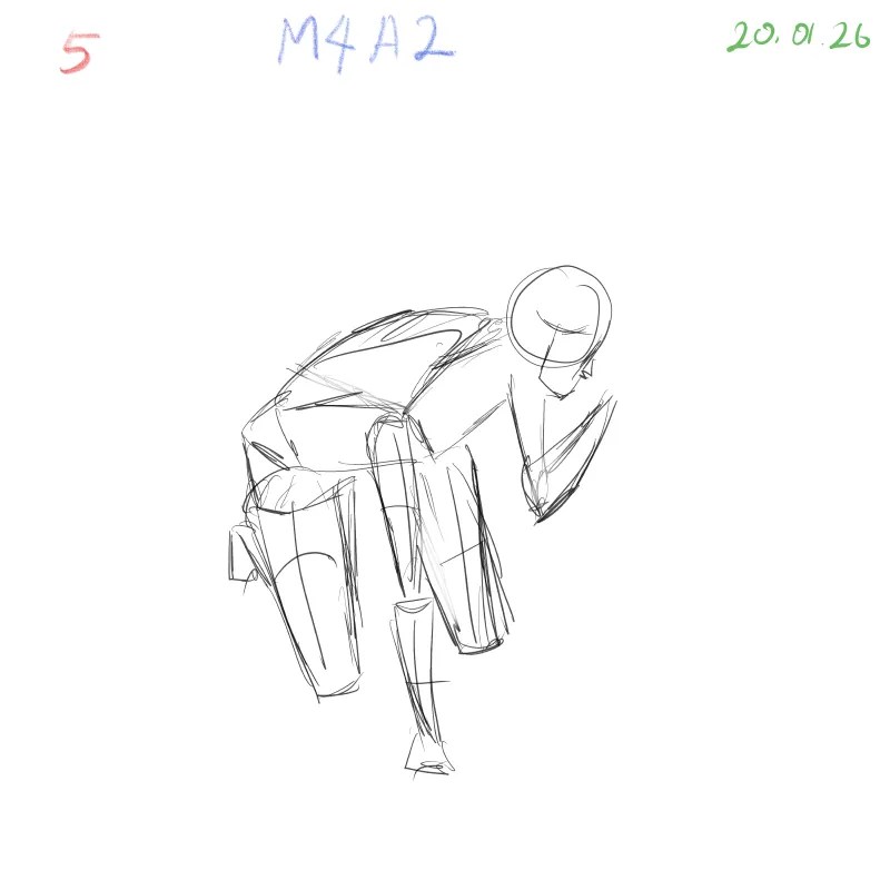 gesture drawing practice M4A2 dynamic figure sketch