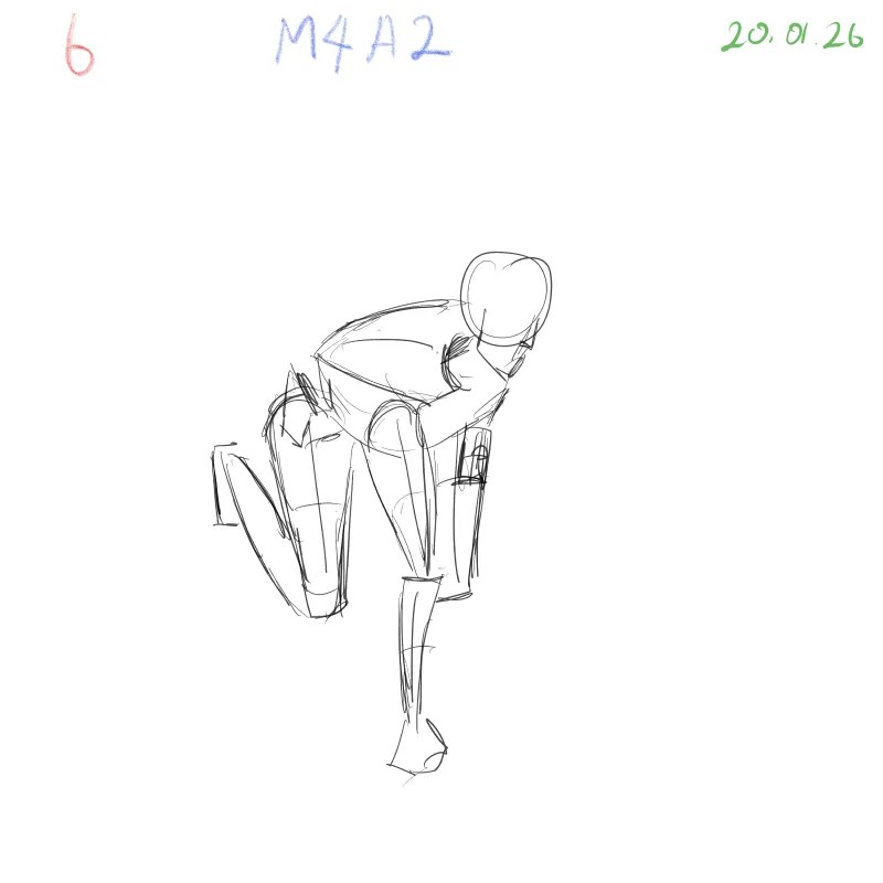 gesture drawing practice M4A2 anatomy flow study