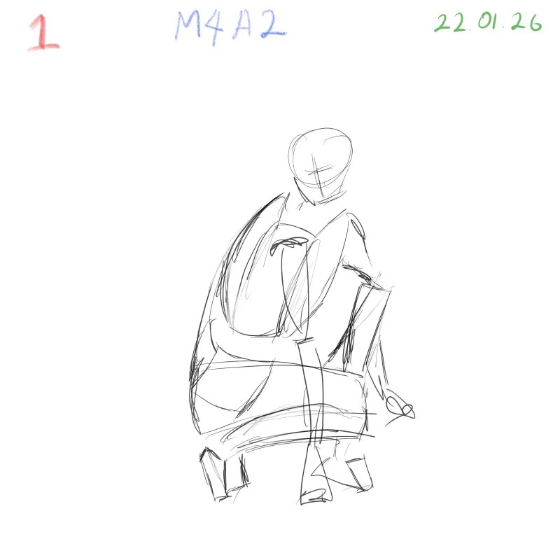gesture drawing practice focusing on dynamic pose and body movement study