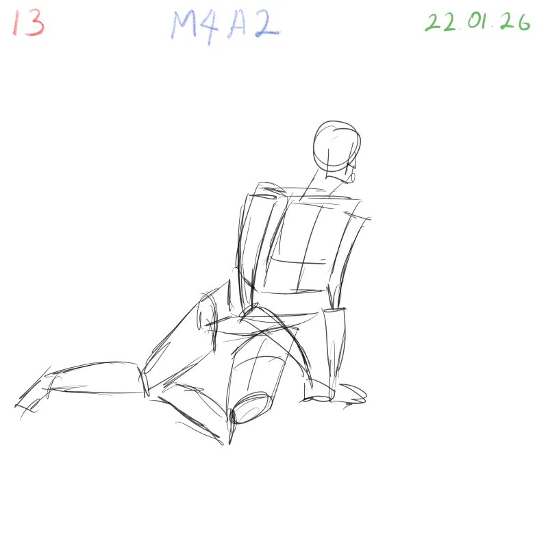 gesture drawing practice with emphasis on movement clarity