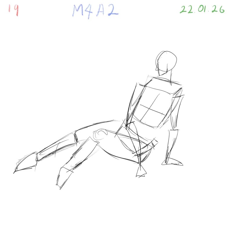 figure gesture drawing focusing on overall body flow
