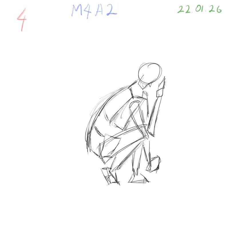 quick gesture sketch capturing dynamic human pose