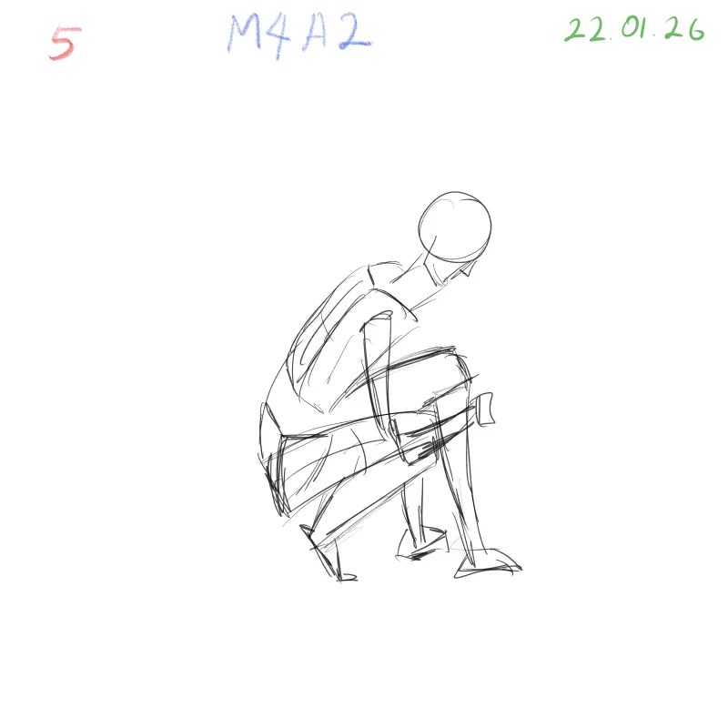 gesture drawing practice focusing on movement flow and proportion