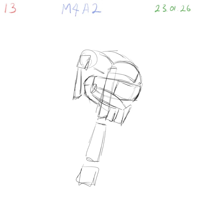 figure gesture sketch focusing on 3D form and balance