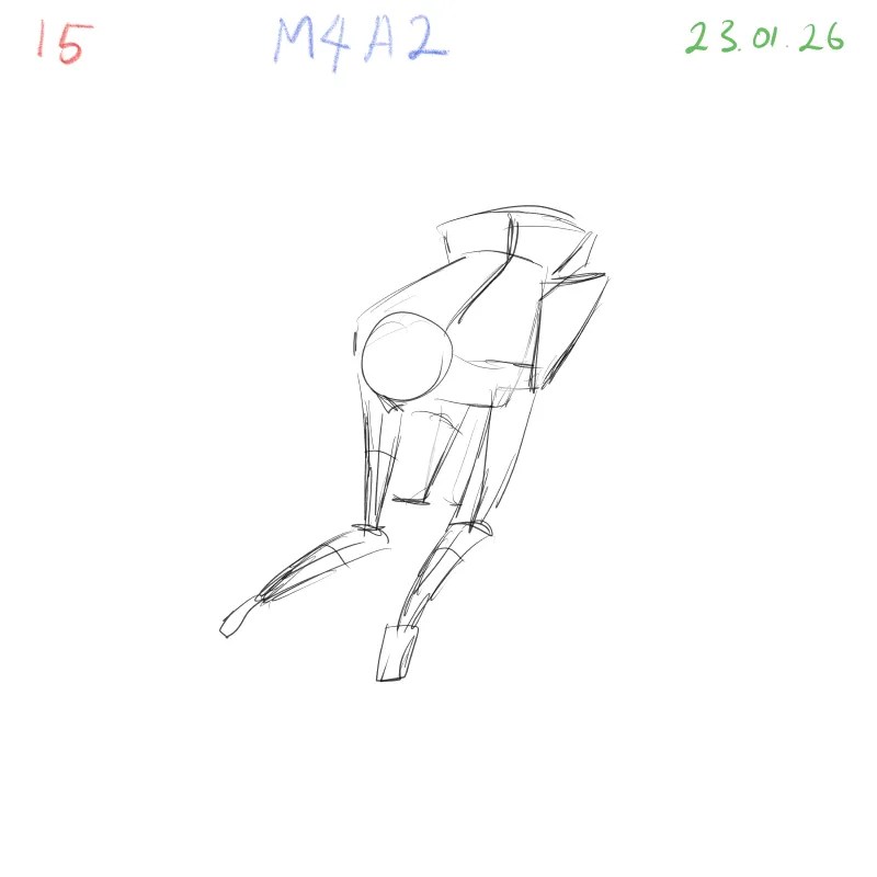 gesture drawing practice focusing on solid body structure