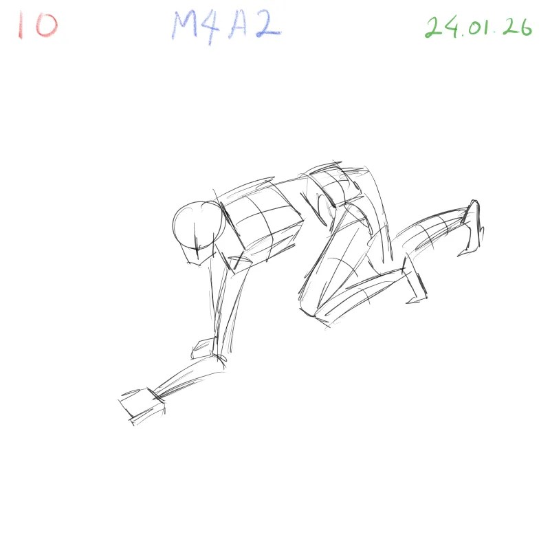 expressive gesture sketch with clear 3D form