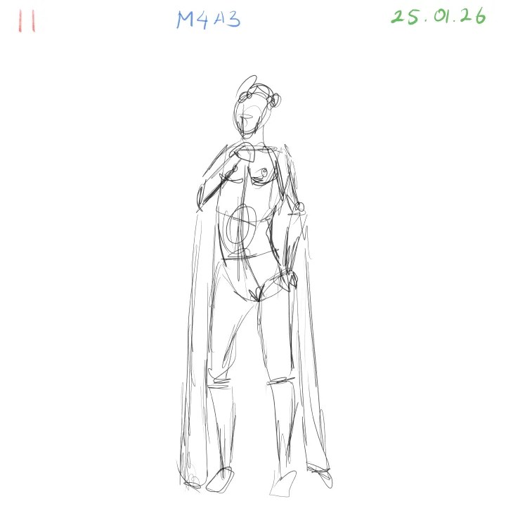 Fast anatomy gesture drawing daily practice