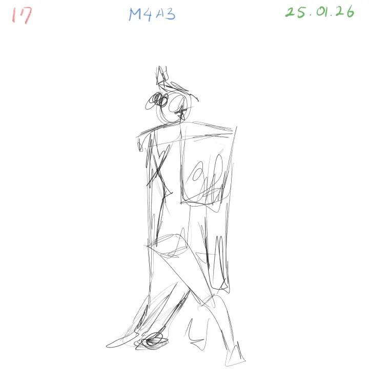 Daily anatomy gesture drawing practice session