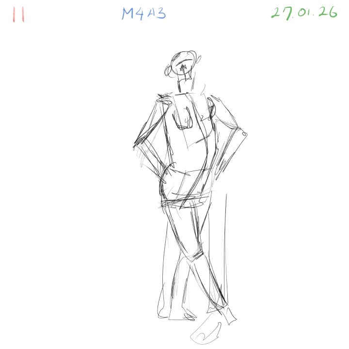 Anatomy gesture drawing daily practice 2-minute figure sketch 11