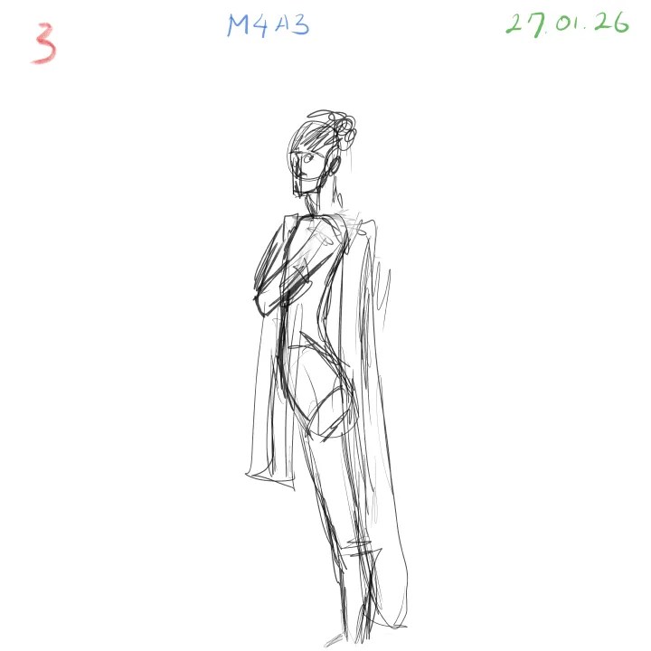 Anatomy gesture drawing practice focusing on body landmarks 3