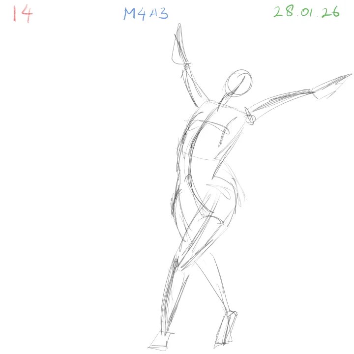 gesture drawing exercise body proportion study