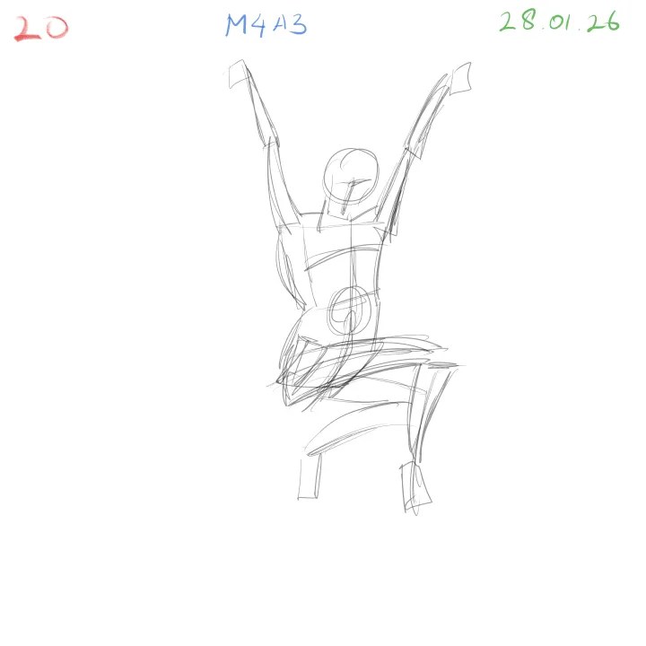 gesture drawing daily practice session final sketch