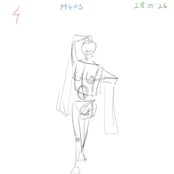 quick gesture drawing study expressive pose