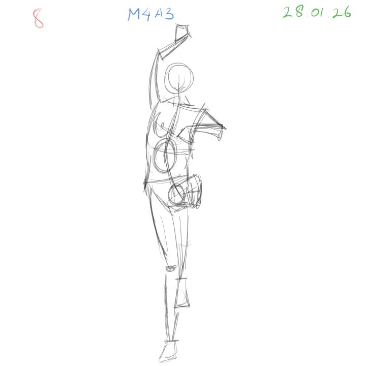 gesture drawing study pose rhythm and balance