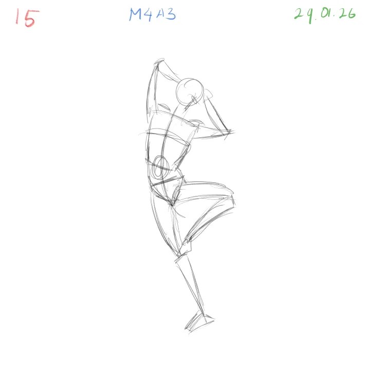 gesture drawing practice focusing on body orientation