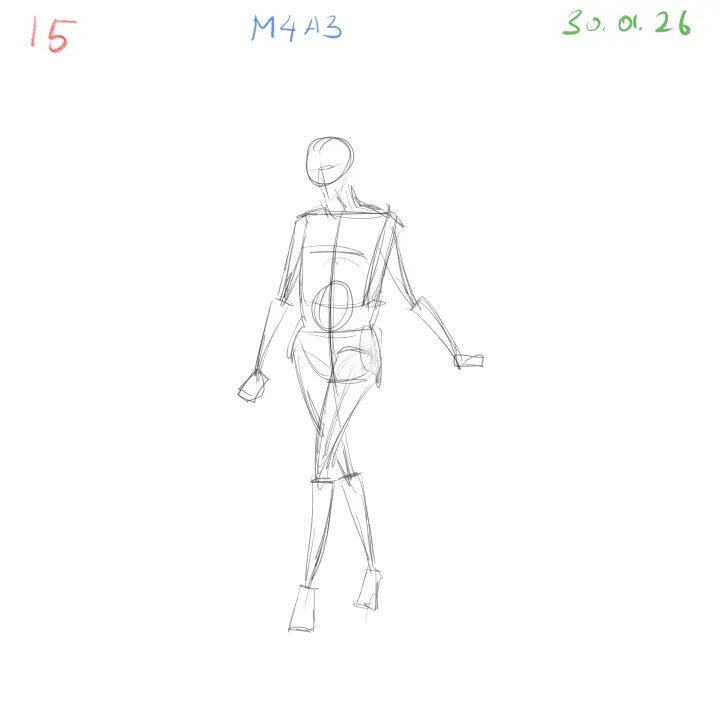 daily gesture drawing practice improving proportions m4a3 day 2 image 15