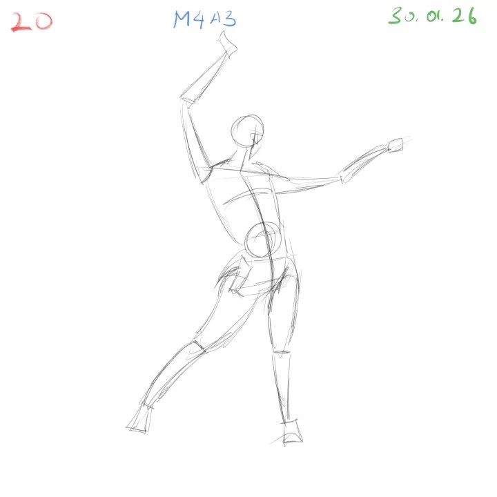 gesture drawing practice result m4a3 day 2 image 20