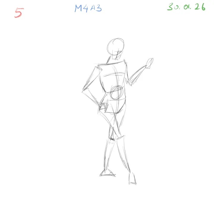 figure gesture drawing practice improving proportions m4a3 day 2 image 5