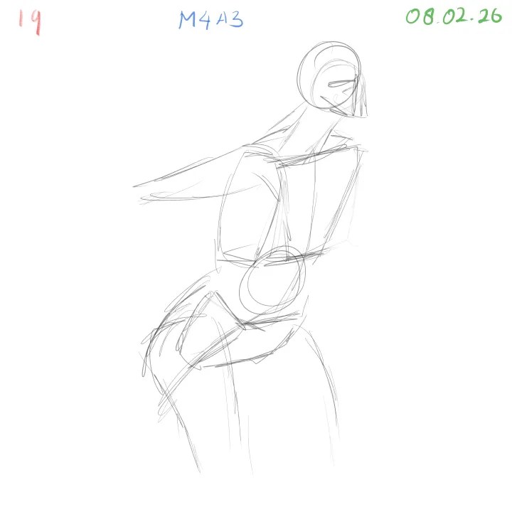 figure anatomy detail practice focusing on leg structure and balance