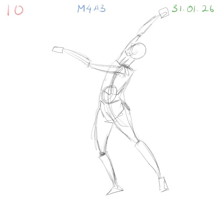 daily gesture drawing session with anatomy focus 10