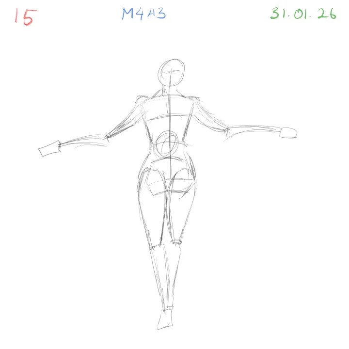 gesture drawing daily study with anatomy fundamentals 15