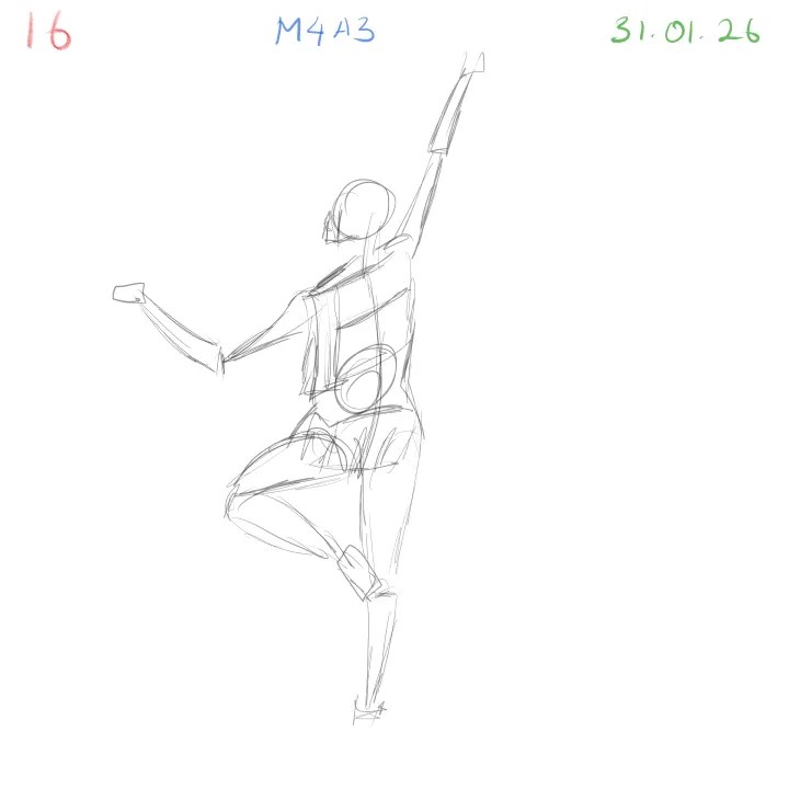 figure gesture drawing practice improving body proportion 16